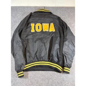 Vintage Iowa Hawkeyes Windbreaker Jacket Men XL 1/4 Zip Pullover NCAA Sportswear